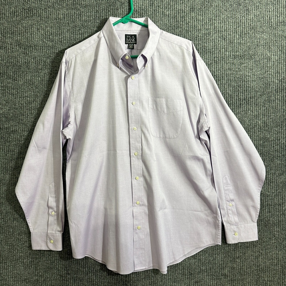 Jos.‎ A. Bank Executive Collection Mens Button Down Shirt 17-1/2-36 Gray Cotton